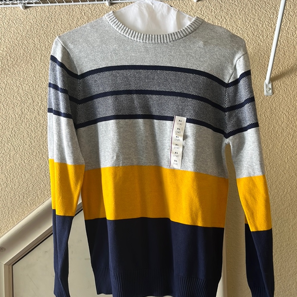 Cat & Jack Boys Pullover Sweater- Size Youth XL- NEW